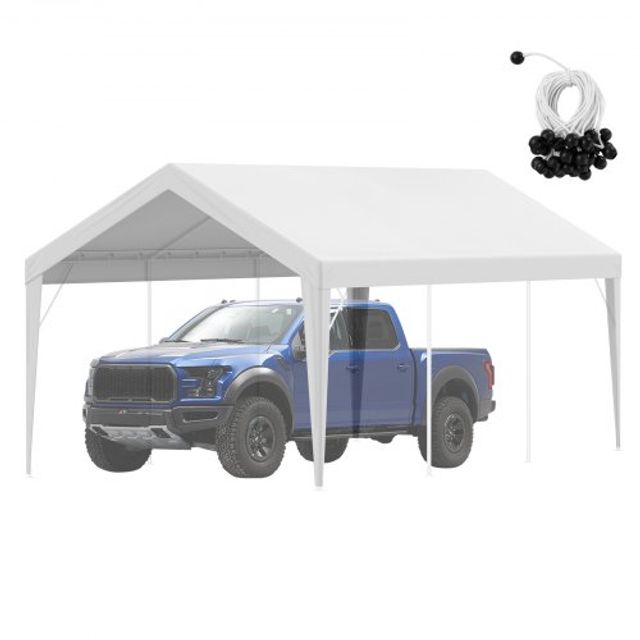 VEVOR Αντικατάσταση Καλύμματος Carport 10x20 ft, Αδιάβροχο & UV Προστατευμένο, Λευκό (Μόνο Κάλυμμα) CKPB10X20FTD1VXCBV0
