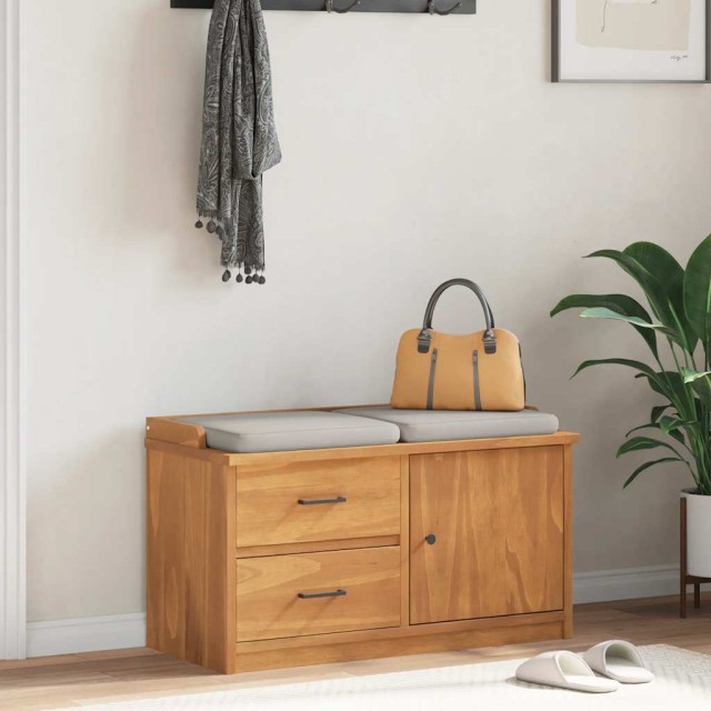 vidaXL Ξύλινος Πάγκος Χωλ SANDNES  87x40x50 cm  με Αποθηκευτικό Χώρο 4010463