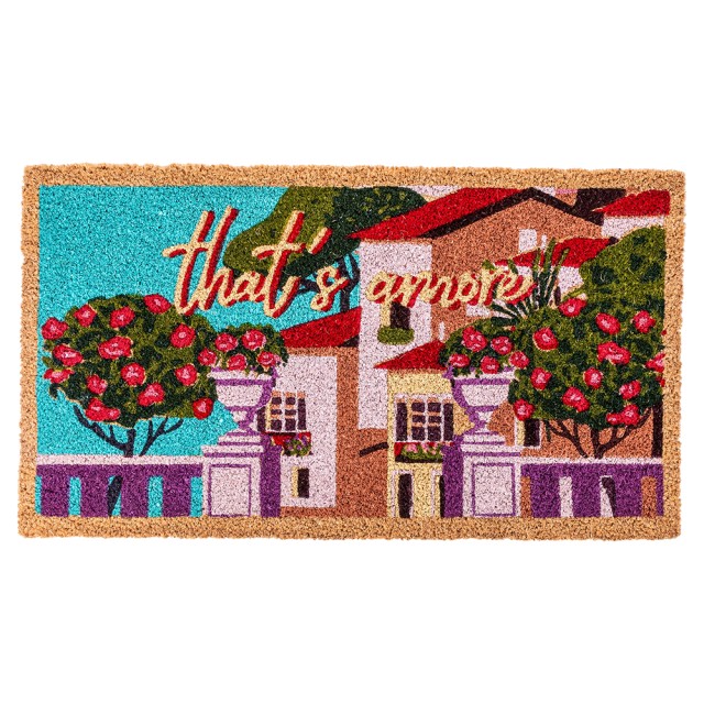 Villa DEste  Χαλάκι εισόδου 70x40 cm από καρύδα με αντιολισθητική βάση Thats Amore Campagna 5921725