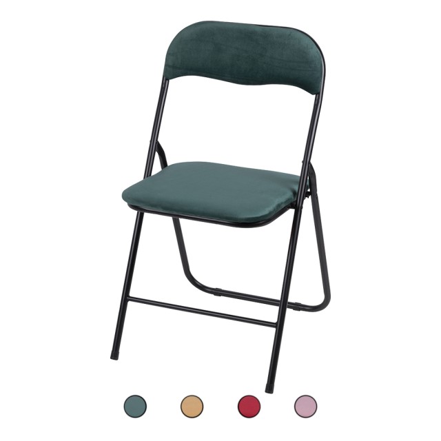 Galileo Πτυσσόμενη καρέκλα εξοικονόμησης χώρου με βελούδινη όψη  5914224 Τυχαία Επιλογή Χρωμάτων