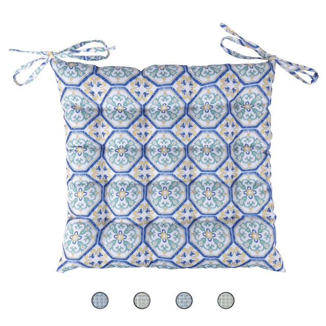 Galileo Μαξιλάρι καρέκλας με κορδόνια 40x40 cm διακόσμηση μεσογειακή Posillipo Sibilla 5920253 Τυχαία Επιλογή Χρωμάτων