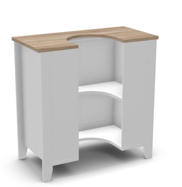 Ντουλάπι Νιπτήρα 60 x 60 x 30 cm Kleankin 834-306