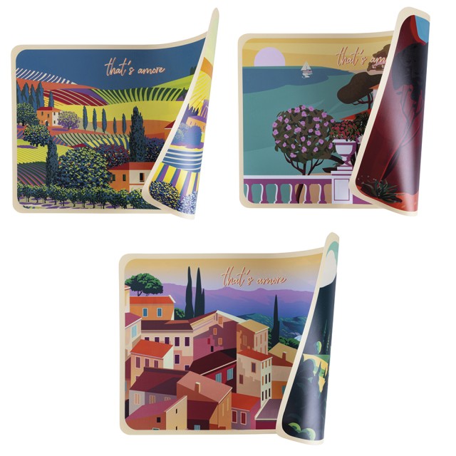 Villa DEste  Σετ 6 τμχ Διπλής όψης Σουπλά Thats Amore 5918507