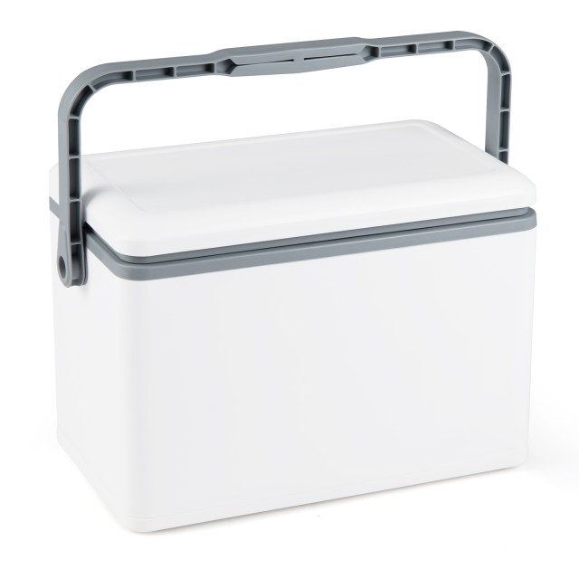 Costway Φορητό Ισοθερμικό Ψυγείο Σκληρού Κελύφους 12 L με Άνετη Λαβή, Στεγανό, Λευκό, 31,5 x 29 x 48,5 cm GP11786WH