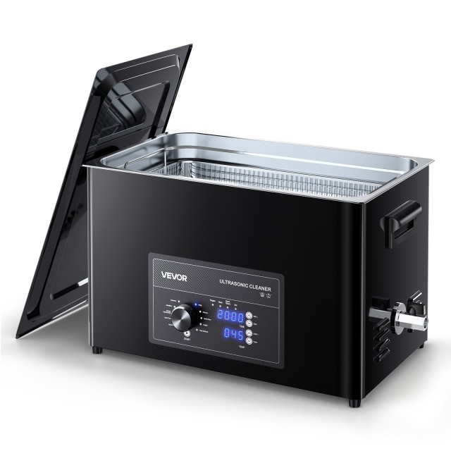 VEVOR Επαγγελματικός Υπερηχητικός Καθαριστής 30L με Κουμπί Ελέγχου και Ανοξείδωτο Καλάθι SPLXNAJKZCSBWD6B9001V2