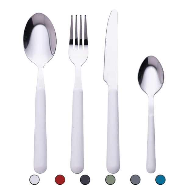 Galileo Σετ 24 μαχαιροπίρουνα από ανοξείδωτο χάλυβα με λαβή στο χρώμα Movida Sibilla 5909605 Τυχαία Επιλογή Χρωμάτων