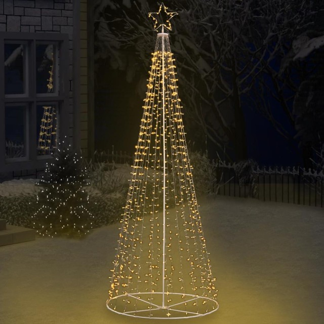 BAKAJI  Φωτεινό Χριστουγεννιάτικο Δέντρο 340 εκ. Θερμό Λευκό 991 Led Διακόσμηση Μεταλλική Εξωτερικού Χώρου  02815011