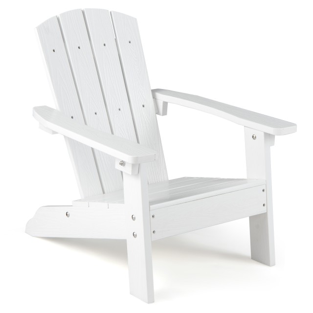 Costway Παιδική καρέκλα Adirondack από HIPS, λευκή, 56 x 55,5 x 51 cm NP13053WH-1