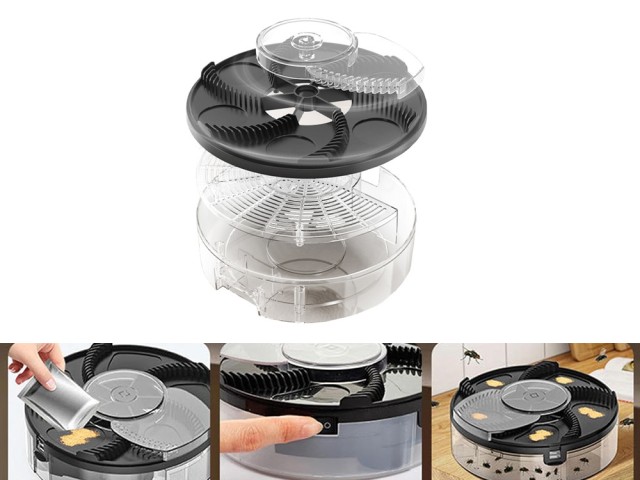 Παγίδα Εντόμων Fly Trap – Ηλεκτρική Περιστρεφόμενη Συσκευή για Μύγες & Κατσαρίδες 16.5 x 5 cm 5907451364550 Verk Group