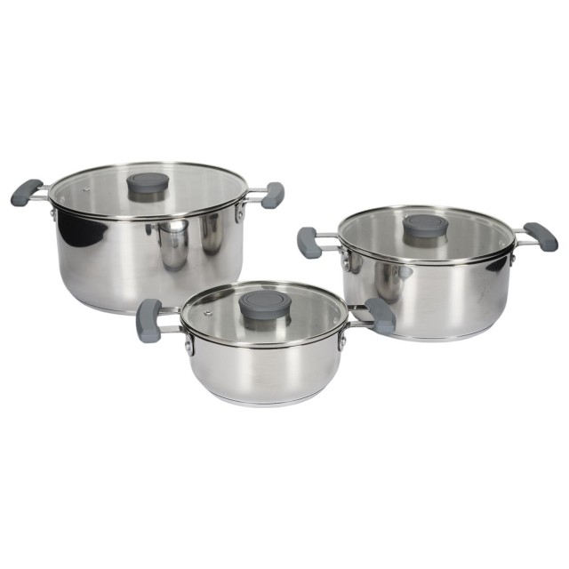 Σετ Κατσαρολών All-in-One X3 Easy Storage 17/21/25cm - Inox KC5228 Cook Concept