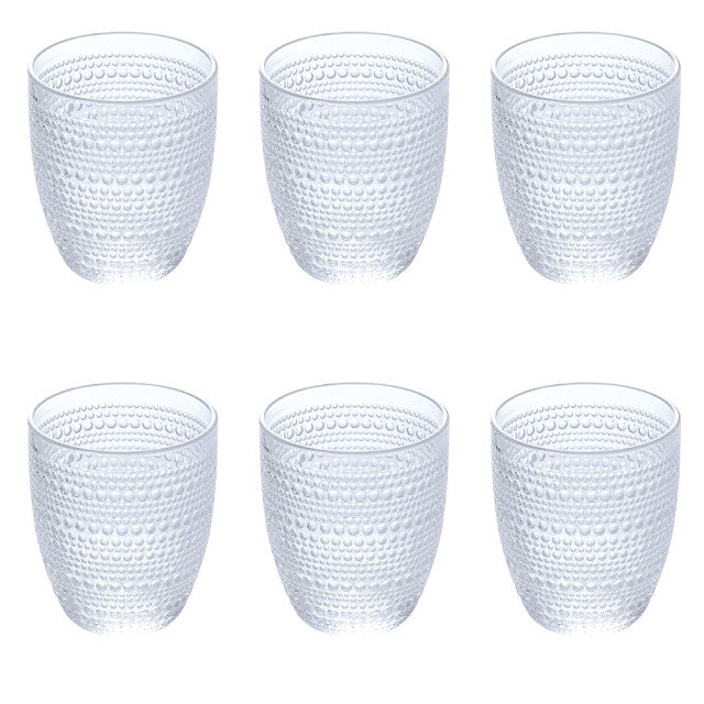 Galileo Σετ 6 ποτήρια νερού 325 ml από διαμορφωμένο γυαλί Roma 5921384
