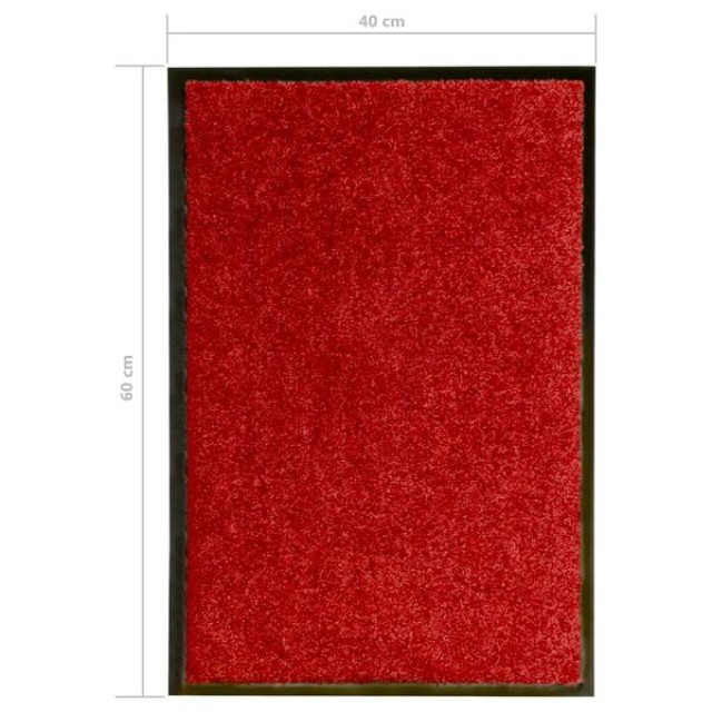 vidaXL Πατάκι Εισόδου Πλενόμενο Κόκκινο 40 x 60 εκ. 323421