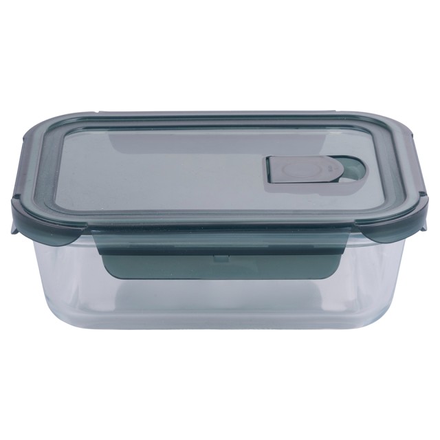 Galileo Αεροστεγές Ορθογώνιο Γυάλινο Δοχείο 1050 ml με Πώμα και Κλιπ Στερέωσης της SChef 5924433