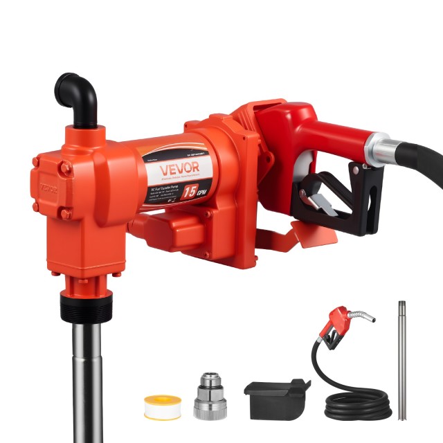 VEVOR Αντλία Μεταφοράς Καυσίμου 15 GPM 57 L/min, AC Ηλεκτρική Αντλία Πετρελαίου, με Αυτόματο Ακροφύσιο Διακοπής & Σωλήνα Εκροής JLFBB15GPMJCSB8CN001V2