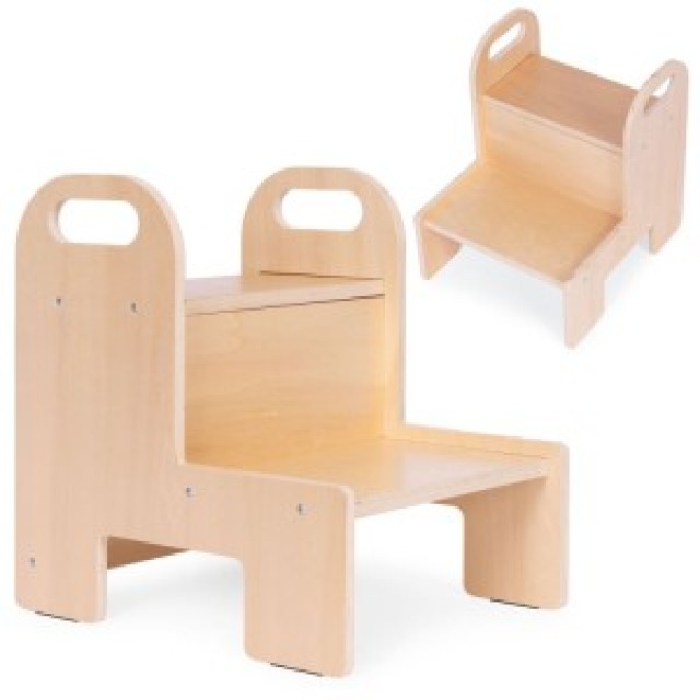 ECOTOYS Βοηθητικά σκαλοπάτια κουζίνας για παιδιά από κόντρα πλακέ ESC-W-062