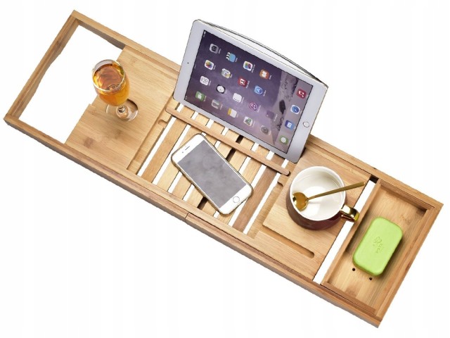 Verk Group Ρυθμιζόμενο Μεγάλο Ραφάκι Μπάνιου από Μπαμπού για Σπα 5907451332948