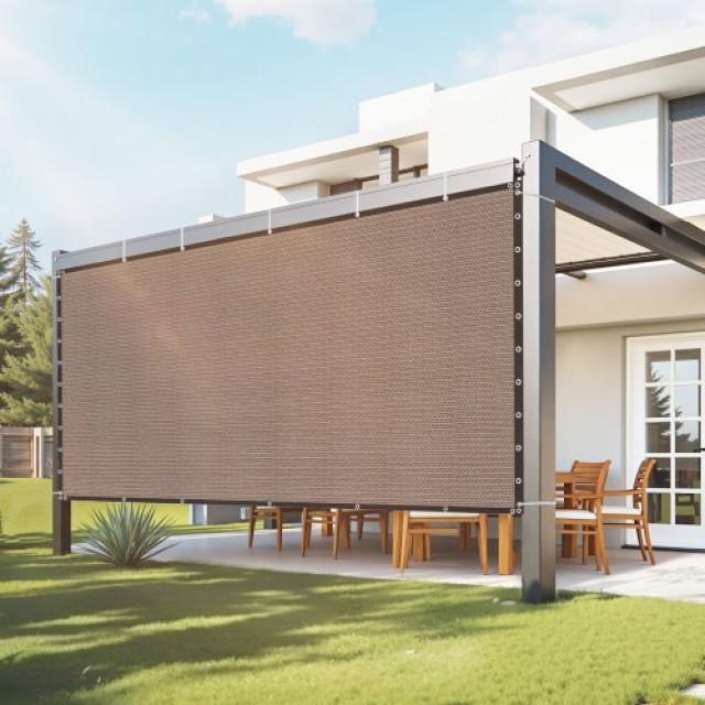 VEVOR Καφέ Σκίαστρο 90% 10x12 ft για Κήπο Πατιό JBZGB120FT1810KQ7001V0