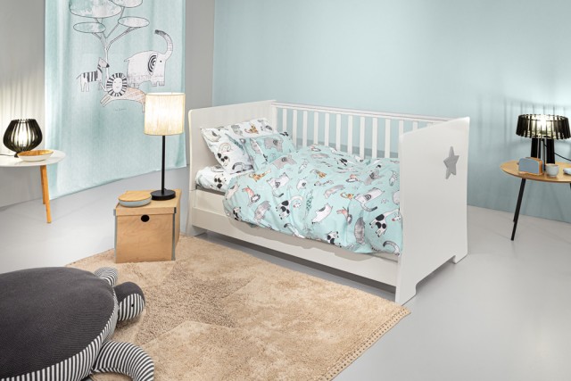 Guy Laroche Σετ 3τμχ Βρεφικά Σεντόνια Zootopia Aqua Grey 115x170, 1110092224150