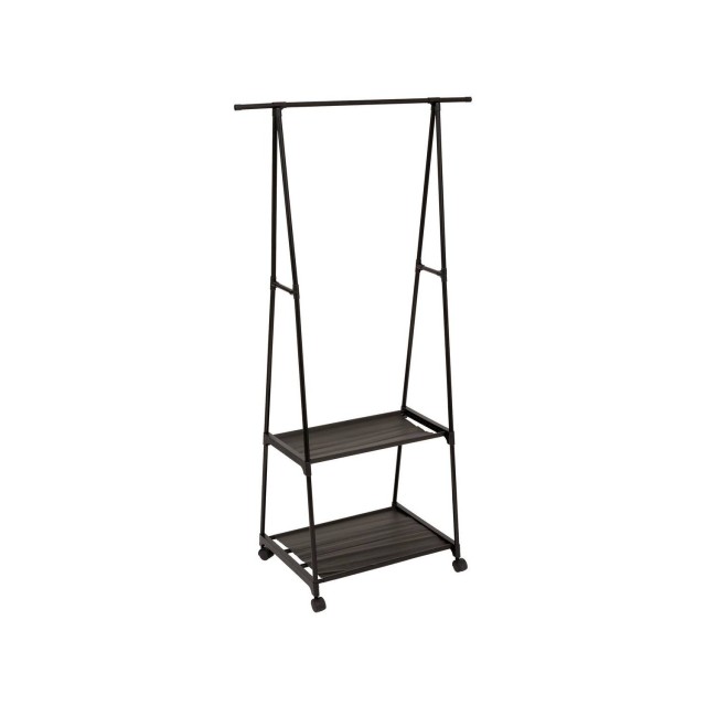 5FIVE Simply smart Τροχήλατη Μεταλλική Κρεμάστα Ντουλάπα Intissa  Μαύρη  Ύψος 156 cm 209376