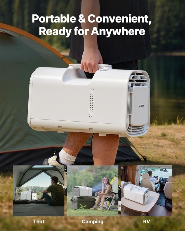 VEVOR Φορητό Κλιματιστικό Camping 3000 BTU 530W Λευκό BXSLYKDDDYBH7YNR7001V2