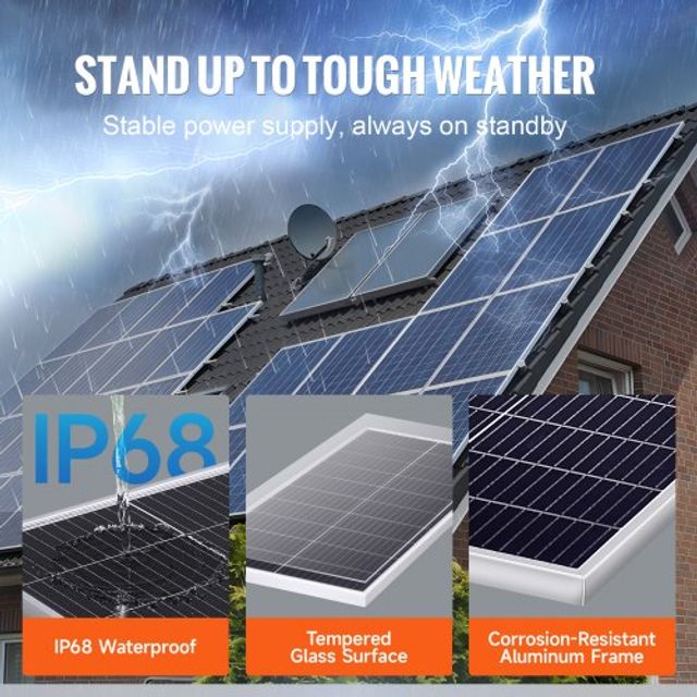 Σετ Ηλιακών Πάνελ VEVOR 200W με Ρυθμιστή Φόρτισης GDSDJTYNBDJGBIR76V9