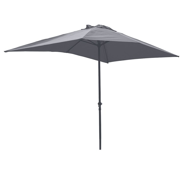 Galileo Γκρι ομπρέλα κήπου 3x2 μ, κατασκευασμένη από ανθρακούχο χάλυβα, με 6 ενισχυμένες ακτίνες και μηχανισμό ανοίγματος με μανιβέλα Cuba Est 2188424