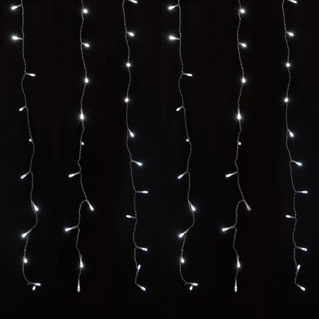 Kooper Κουρτίνα 120 LED Ψυχρό Λευκό, 10 Κορδόνια, 8 Προγράμματα Φωτός, Εξωτερική Χρήση, Μήκος 3μ x Ύψος 0.75μ 5900030