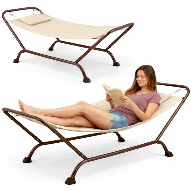 BAKAJI Αιώρα με Μαξιλάρι Μπεζ Ανθεκτική Αντιολισθητική Κατασκευή και Εργονομικό Κάθισμα 02001934