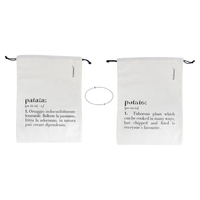 Villa dEste Home Αμφίπλευρο Βαμβακερό Σακουλάκι για Πατάτες με Κορδόνι Κλεισίματος σε Απόχρωση Ελεφαντόδοντου - Victionary 5922701