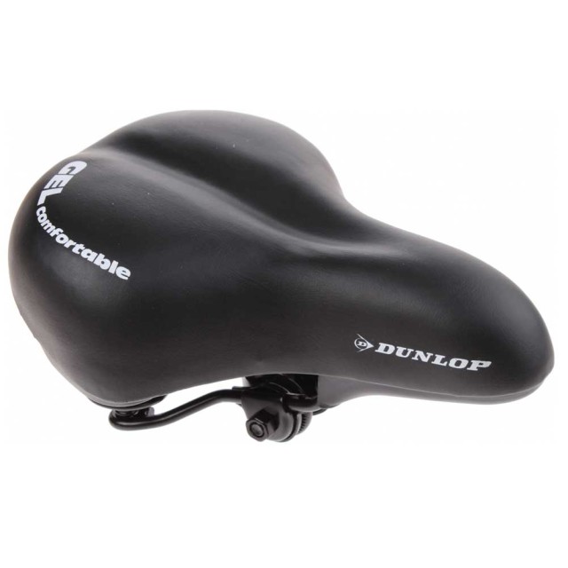 DUNLOP Σέλα Ποδηλάτου Gel για Mountain Bike, Καθολική, Μαύρη 02822850