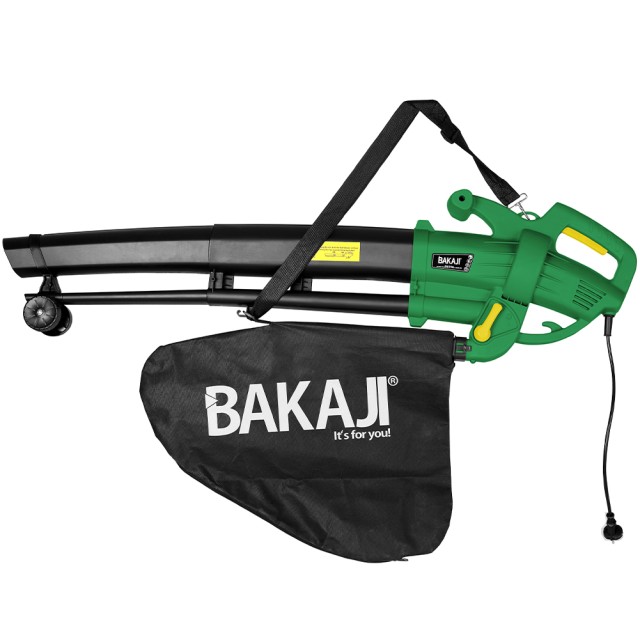 BAKAJI  Ηλεκτρικός Φυσητήρας Φύλλων Κήπου 3 σε 1 Θρυμματιστής Φυσητήρας Σάκος Συλλογής 45L  02840186