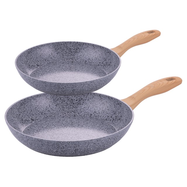 Galileo Σετ 2 τηγανιών 22/26 εκ. με εσωτερική επίστρωση αντικολλητικής κεραμικής σε κράμα αλουμινίου κατάλληλο για επαγωγικές εστίες Alaska SChef 5921053