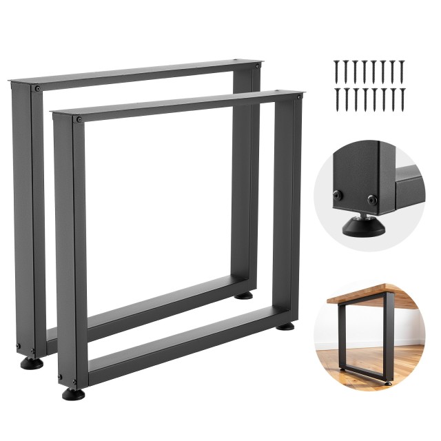 VEVOR Μεταλλικά Τετράγωνα Πόδια Τραπεζιού 750 x 900 mm, Σετ 2, Μαύρα ZTCFKFX2835II5NSO001V0