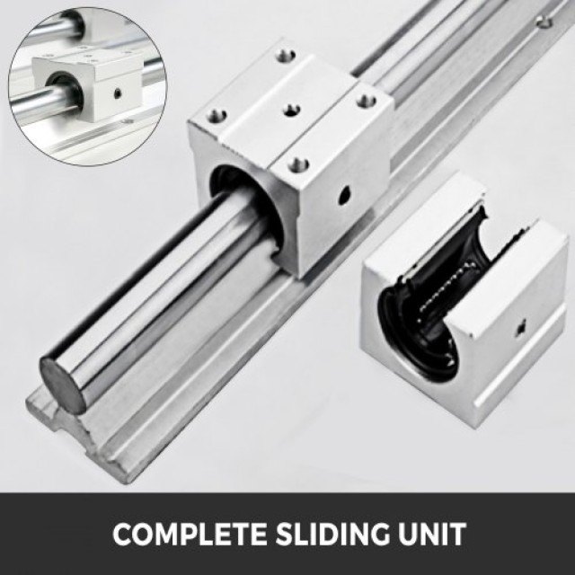 VEVOR Σετ Γραμμικών Οδηγών SBR16 500mm με Ρουλεμάν για CNC Μηχανές ZXDGSBR16-500MM01V0