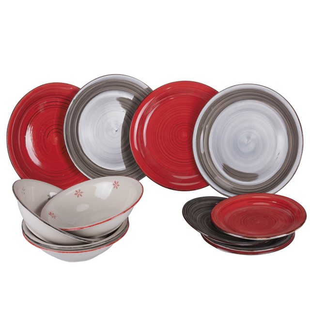 Galileo Σετ 12 τεμαχίων για 4 άτομα σε Stoneware Country Grey 5918035