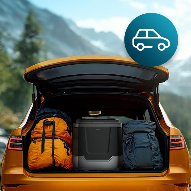 CECOTEC Φορητό Ψυγείο Bolero TravelCooling 33L, 12V-220V, για Αυτοκίνητα & Τροχόσπιτα, Ψύξη & Θέρμανση, 8-65ºC, Μόνωση PU, Ενεργειακή Κλάση D CEC-01920