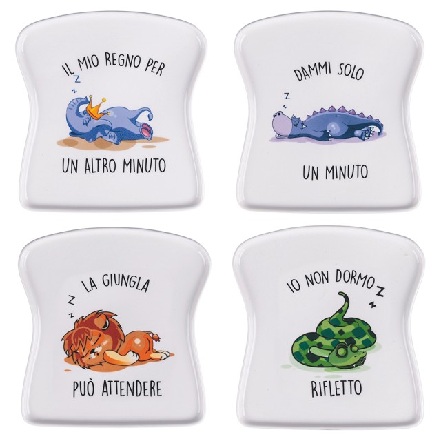 Villa DEste  Σετ 4 τμχ Τοστιέρα πορσελάνης Lazy 5922024