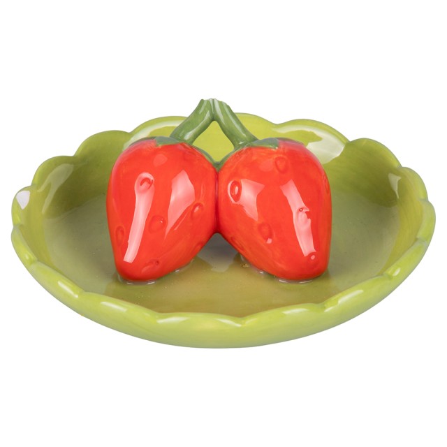 Villa dEste Home Στρογγυλό Διακοσμητικό Πιάτο 112 εκ από Κεραμικό με Σχέδιο Φράουλες Fruit Life 5921864