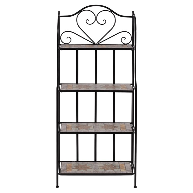 Galileo Εξωτερική μεταλλική ραφιέρα με 4 ράφια και κεραμικό διακοσμητικό μωσαϊκό Cipro Est 5901055