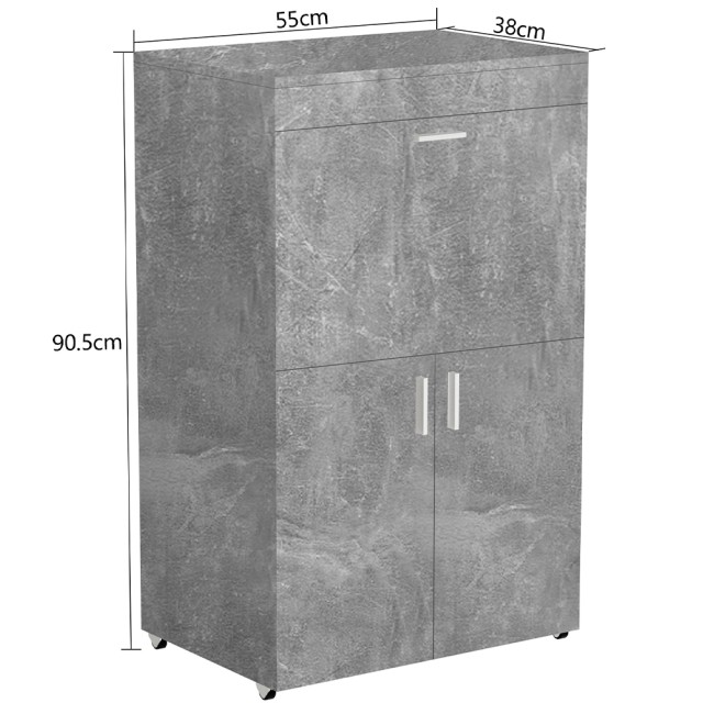 Shally Dogan Φορητή Αναδιπλούμενη Σιδερώστρα Εξοικονόμησης Χώρου Τσιμέντο 55x38x90.5 cm 02842139