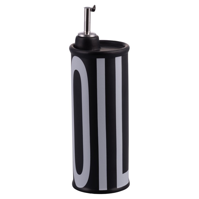 Villa dEste Home Κεραμική Λαδόκολλα 610 ml με Μαύρο Σταγονόμετρο και Πώμα Bigismore 5911352