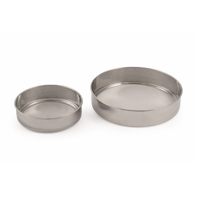 Galileo Σετ 2 Κοσκίνων 15x21 εκ. για Αλεύρι και Κακάο από Ανοξείδωτο Ατσάλι με Πυκνή Πλέξη από S-Chef 2179336