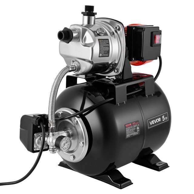 VEVOR Αντλία Επιφανείας Φρεατίου 1HP με Πιεστικό Δοχείο 19L, 230V, 3750 L/h GSJBGSWGLQFYTPM50001V2