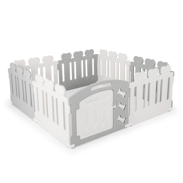 Costway 8-Πάνελ Γκρι Πτυσσόμενος Φράκτης για Κατοικίδια έως 35 εκ. PW10056BE