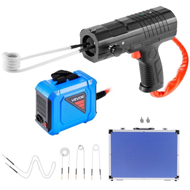VEVOR Επαγωγικός Θερμαντήρας Μπουλόνι 1800W, 230V με Σετ 4 Πηνίων, Κατάλληλος για Γρήγορη Αφαίρεση Οξειδωμένων Βιδών, Διαστάσεις: 217 x 110 x 200 mm CGYJRQZJTJSCHCAQC001V2