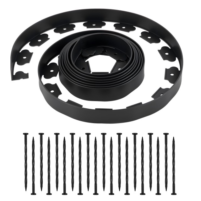 VEVOR Ευέλικτο Πλαστικό Όριο Κήπου 600x5 cm με 120 Καρφιά SLPZ20FT2INCJOHAO001V0