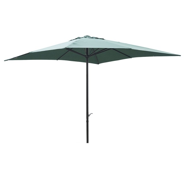 Galileo Πράσινη ομπρέλα κήπου 3x3 μ από ανθρακούχο χάλυβα με 8 ενισχυμένες ακτίνες και μηχανισμό ανοίγματος με μανιβέλα Cuba Est 2188426
