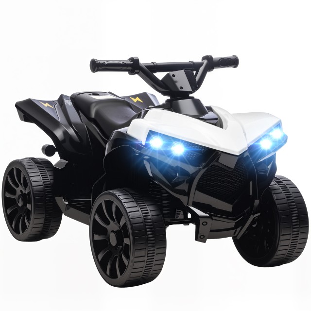 AIYAPLAY Ηλεκτρικό Παιδικό ATV Quad με Επαναφορτιζόμενη Μπαταρία 6V, Φώτα LED και Μουσική, για Ηλικίες 3-6 Ετών, Λευκό 370-400V90WT