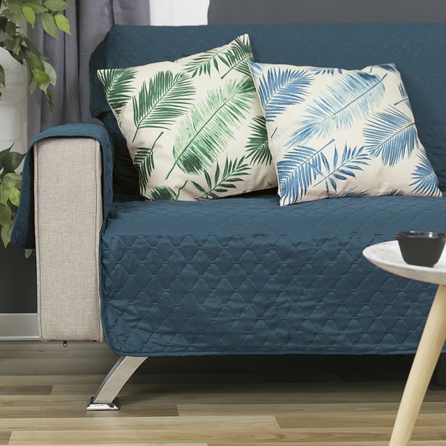 Galileo Κάλυμμα Καναπέ 3 Θέσεων 4 Εποχές Αδιάβροχο και Αντιλεκιαστικό 279x179 cm Sibilla 2194110-Petrol