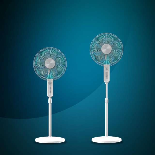 Ανεμιστήρας Δαπέδου 70W με 4 Ταχύτητες, Χρονοδιακόπτη, Αυτόματη Περιστροφή & Ύψος έως 130 cm Λευκό CEC-08300 Cecotec